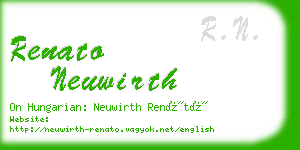 renato neuwirth business card